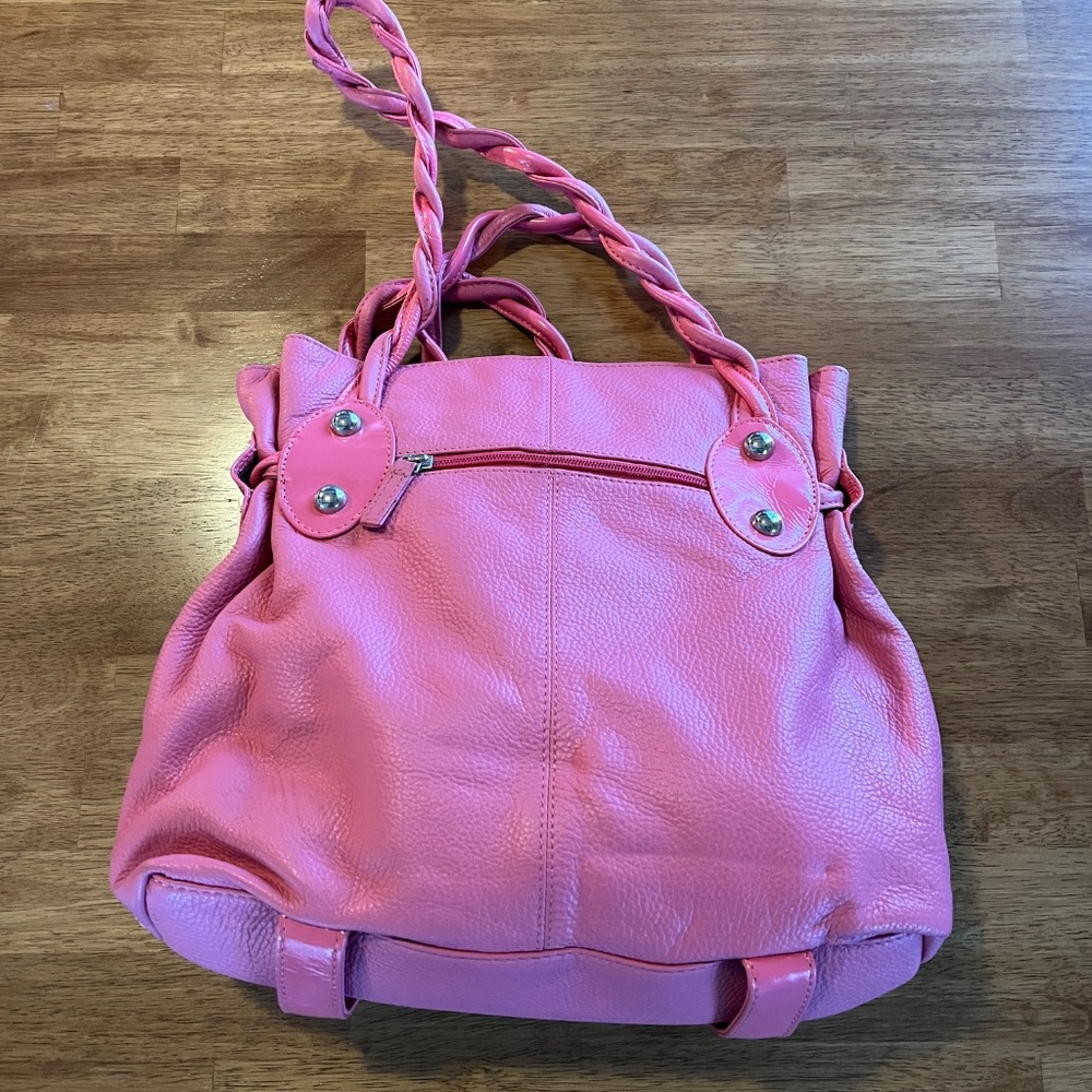 Michael Rome Designs Pink Leather Satchel - Picture 2 of 8